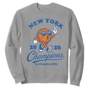 Funny New York 2026 Hoops Fan Graphic Sweatshirt Vintage 26 Champions Pride 53 Years Later