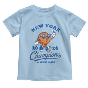 Funny New York 2026 Hoops Fan Graphic Toddler T Shirt Vintage 26 Champions Pride 53 Years Later