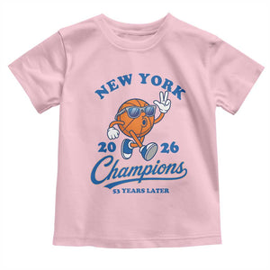Funny New York 2026 Hoops Fan Graphic Toddler T Shirt Vintage 26 Champions Pride 53 Years Later