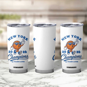 Funny New York 2026 Hoops Fan Graphic Tumbler Cup Vintage 26 Champions Pride 53 Years Later