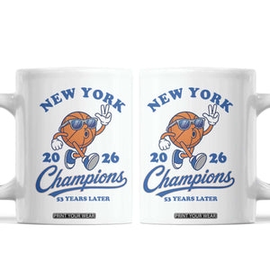 Funny New York 2026 Hoops Fan Graphic Coffee Mug Vintage 26 Champions Pride 53 Years Later