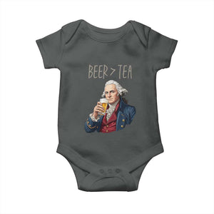 Beer Greater Than Tea Funny Founding Fathers Baby Onesie American History Drinking Boston Tea Party Sarcasm
