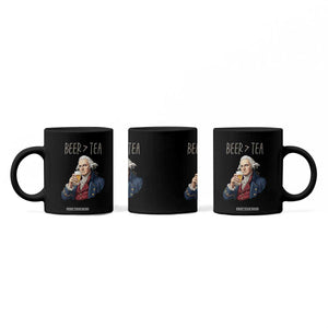 Beer Greater Than Tea Funny Founding Fathers Coffee Mug American History Drinking Boston Tea Party Sarcasm