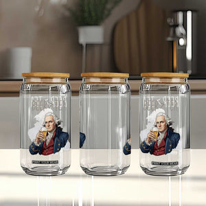Beer Greater Than Tea Funny Founding Fathers Glass Can American History Drinking Boston Tea Party Sarcasm