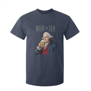 Beer Greater Than Tea Funny Founding Fathers T Shirt For Kid American History Drinking Boston Tea Party Sarcasm