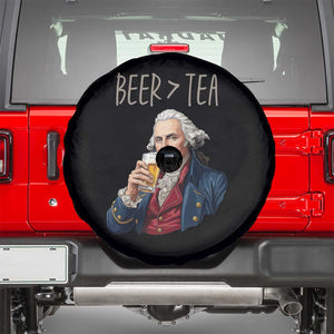 Beer Greater Than Tea Funny Founding Fathers Spare Tire Cover American History Drinking Boston Tea Party Sarcasm
