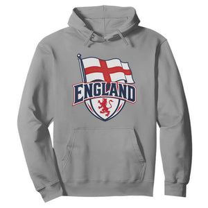 England Patriotic Crest St George Cross Flag Graphic Hoodie English Lion Crest Heritage Pride Souvenir TS02 Sport Gray Print Your Wear