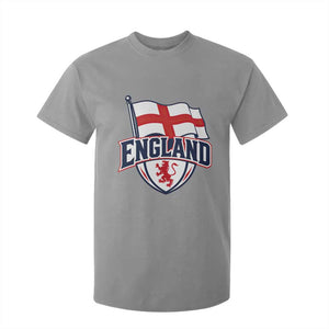 England Patriotic Crest St George Cross Flag Graphic T Shirt For Kid English Lion Crest Heritage Pride Souvenir TS02 Sport Gray Print Your Wear