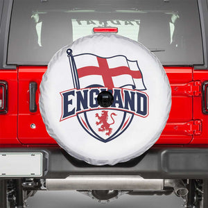 England Patriotic Crest St George Cross Flag Graphic Spare Tire Cover English Lion Crest Heritage Pride Souvenir TS02 White Print Your Wear