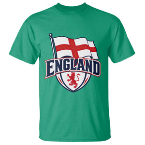 England Patriotic Crest St George Cross Flag Graphic T Shirt English Lion Crest Heritage Pride Souvenir TS02 Irish Green Print Your Wear