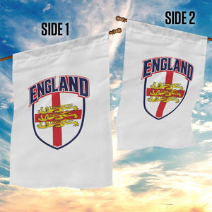 England Flag Lion Crest St George Cross Shield Crest Garden Flag Vintage Patriotic English Sport Fan Graphic TS02 Print Your Wear