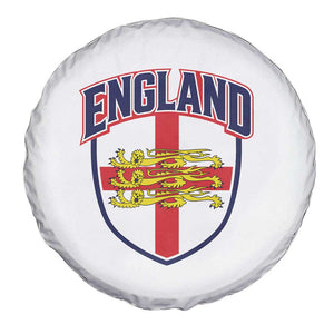 England Flag Lion Crest St George Cross Shield Crest Spare Tire Cover Vintage Patriotic English Sport Fan Graphic TS02 Print Your Wear
