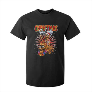 Christmas In July Tung Tung Tung TTT Sahur Cursed Meme T Shirt For Kid Funny Ironic Tropical Summer Hawaiian Holiday Surreal