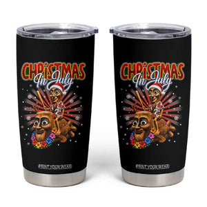 Christmas In July Tung Tung Tung TTT Sahur Cursed Meme Tumbler Cup Funny Ironic Tropical Summer Hawaiian Holiday Surreal