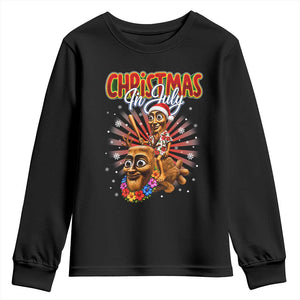 Christmas In July Tung Tung Tung TTT Sahur Cursed Meme Youth Sweatshirt Funny Ironic Tropical Summer Hawaiian Holiday Surreal