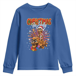 Christmas In July Tung Tung Tung TTT Sahur Cursed Meme Youth Sweatshirt Funny Ironic Tropical Summer Hawaiian Holiday Surreal