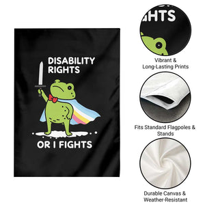 Funny Frog Disability Pride Flag Warrior Garden Flag Disability Rights Or I Fights