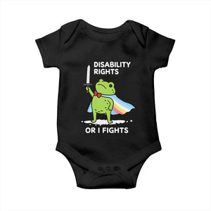 Funny Frog Disability Pride Flag Warrior Baby Onesie Disability Rights Or I Fights
