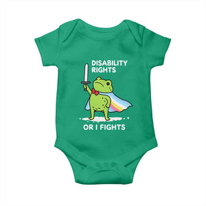 Funny Frog Disability Pride Flag Warrior Baby Onesie Disability Rights Or I Fights