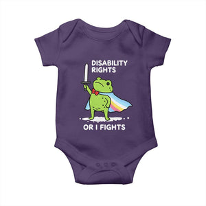 Funny Frog Disability Pride Flag Warrior Baby Onesie Disability Rights Or I Fights