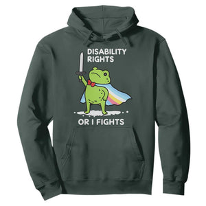 Funny Frog Disability Pride Flag Warrior Hoodie Disability Rights Or I Fights
