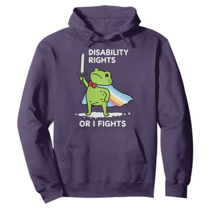 Funny Frog Disability Pride Flag Warrior Hoodie Disability Rights Or I Fights