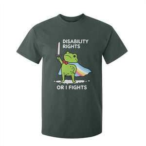 Funny Frog Disability Pride Flag Warrior T Shirt For Kid Disability Rights Or I Fights