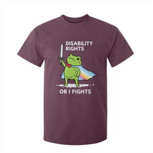 Funny Frog Disability Pride Flag Warrior T Shirt For Kid Disability Rights Or I Fights