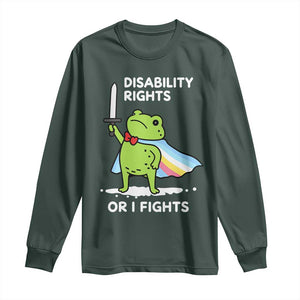 Funny Frog Disability Pride Flag Warrior Long Sleeve Shirt Disability Rights Or I Fights