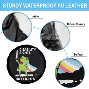 Funny Frog Disability Pride Flag Warrior Spare Tire Cover Disability Rights Or I Fights