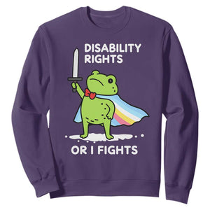 Funny Frog Disability Pride Flag Warrior Sweatshirt Disability Rights Or I Fights