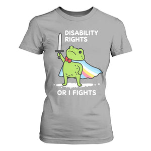 Funny Frog Disability Pride Flag Warrior T Shirt For Women Disability Rights Or I Fights
