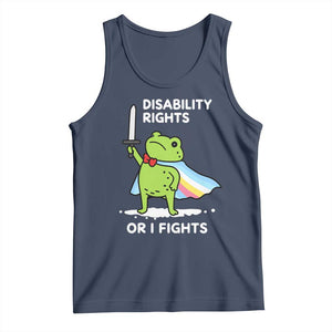 Funny Frog Disability Pride Flag Warrior Tank Top Disability Rights Or I Fights