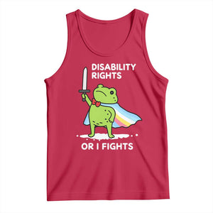 Funny Frog Disability Pride Flag Warrior Tank Top Disability Rights Or I Fights