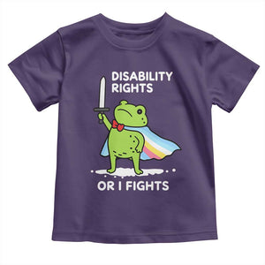 Funny Frog Disability Pride Flag Warrior Toddler T Shirt Disability Rights Or I Fights