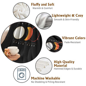 Spain Total Solar Eclipse 2026 Totality Throw Blanket Espana Travel Souvenir Astronomy Geek Gift TS02 Print Your Wear