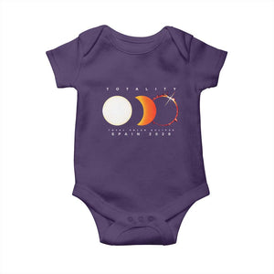 Spain Total Solar Eclipse 2026 Totality Baby Onesie Espana Travel Souvenir Astronomy Geek Gift TS02 Purple Print Your Wear