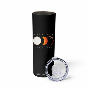 Spain Total Solar Eclipse 2026 Totality Skinny Tumbler Espana Travel Souvenir Astronomy Geek Gift TS02 Print Your Wear