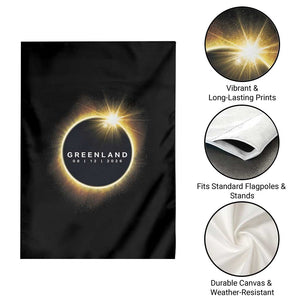 Greenland Total Solar Eclipse 2026 Garden Flag Path of Totality Astronomy Gift TS02 Print Your Wear