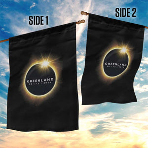 Greenland Total Solar Eclipse 2026 Garden Flag Path of Totality Astronomy Gift TS02 Print Your Wear