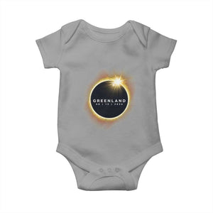 Greenland Total Solar Eclipse 2026 Baby Onesie Path of Totality Astronomy Gift TS02 Sport Gray Print Your Wear