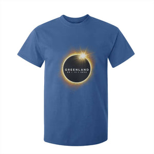 Greenland Total Solar Eclipse 2026 T Shirt For Kid Path of Totality Astronomy Gift TS02 Royal Blue Print Your Wear