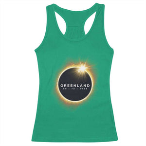Greenland Total Solar Eclipse 2026 Racerback Tank Top Path of Totality Astronomy Gift TS02 Irish Green Print Your Wear