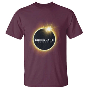 Greenland Total Solar Eclipse 2026 T Shirt Path of Totality Astronomy Gift TS02 Maroon Print Your Wear