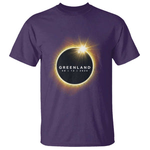 Greenland Total Solar Eclipse 2026 T Shirt Path of Totality Astronomy Gift TS02 Purple Print Your Wear