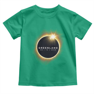 Greenland Total Solar Eclipse 2026 Toddler T Shirt Path of Totality Astronomy Gift TS02 Irish Green Print Your Wear