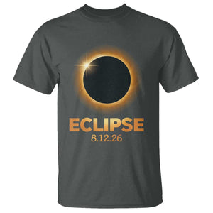 2026 Total Solar Eclipse T Shirt August 12 Totality Astronomy Souvenir TS02 Dark Heather Print Your Wear
