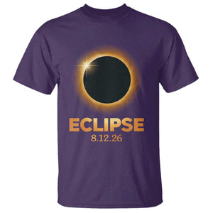 2026 Total Solar Eclipse T Shirt August 12 Totality Astronomy Souvenir TS02 Purple Print Your Wear