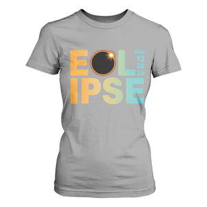 2026 Total Solar Eclipse Retro Typography T Shirt For Women August 12 Totality Astronomy Gift