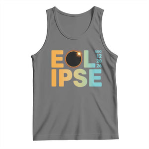 2026 Total Solar Eclipse Retro Typography Tank Top August 12 Totality Astronomy Gift